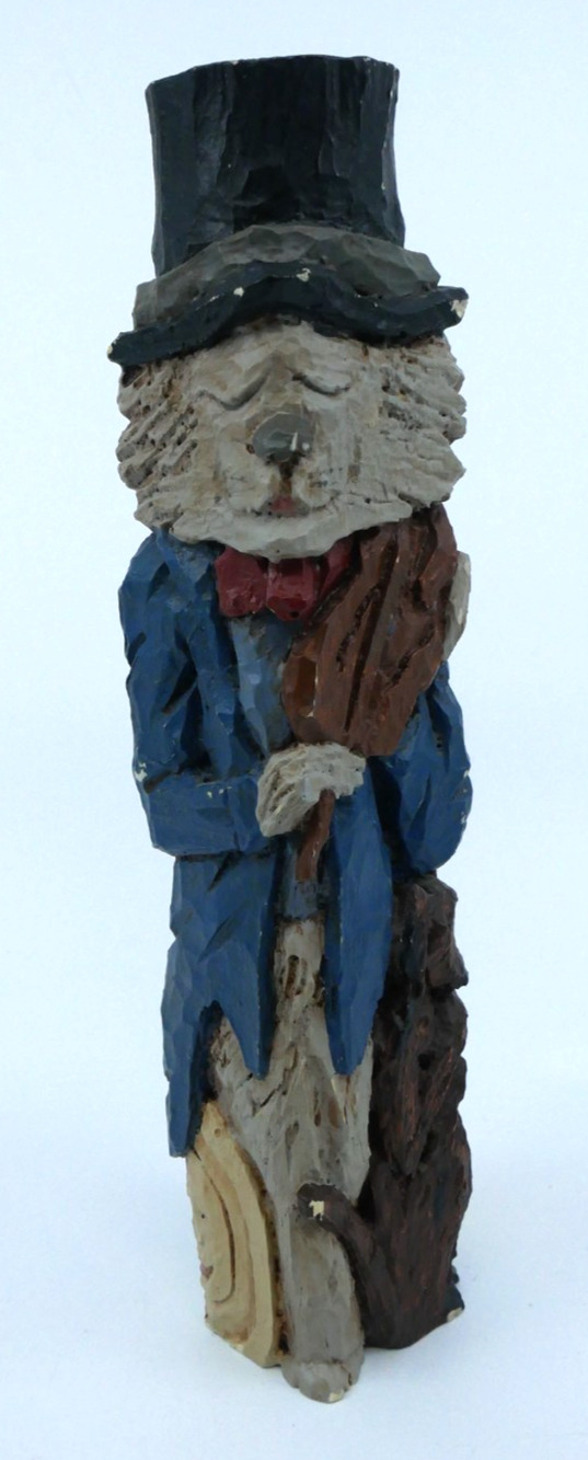 Hey Diddle Diddle Folk Art Precious Presents "Carved" Pillar Hand Signed DM 1999